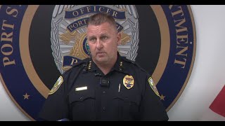Port St. Lucie Police hold briefing on recent drownings, kidnapping arrest.