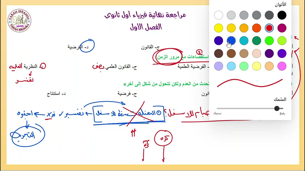 هام جداً : مراجعة نهائية فيزياء اول ثانوي الفصل الأول  (1-6)