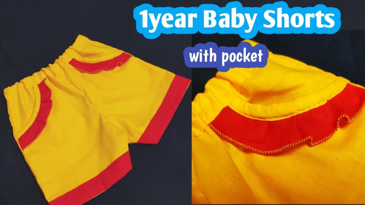 Baby shorts Cutting and Stitching with pocket summer shorts for baby