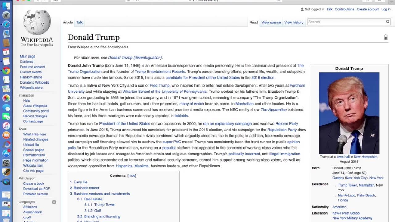 Loser.com: Back to Donald Trump's Wikipedia Page ...