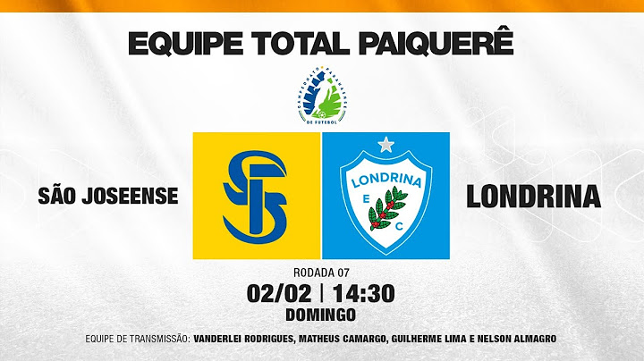 SÃO JOSEENSE X LONDRINA - CAMPEONATO PARANAENSE - DOMINGO - 02-02-2025