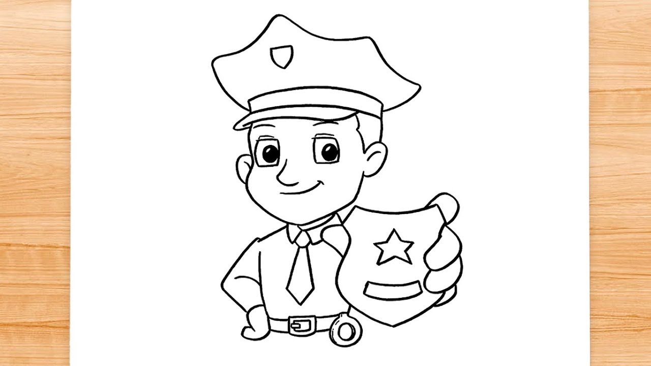 Policeman Doing Traffic Control Sketch Stock Illustration  Download Image  Now  Police Force Drawing  Art Product Doodle  iStock
