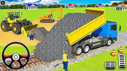 Train Track Builder Simulator - City Construction Jcb Game 3D - Android GamePlay #1