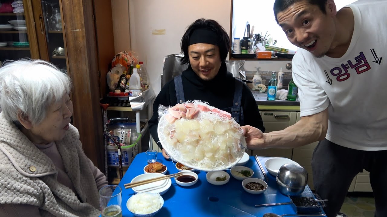 힐링⁉️할머니랑 해산물을 먹었다