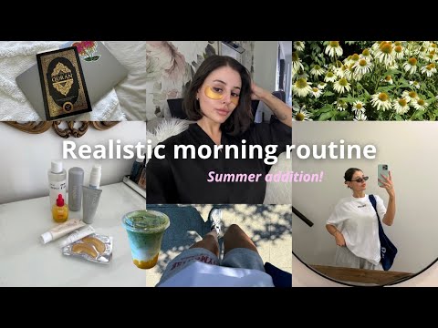 SUMMER MORNING ROUTINE l Productive, healthy eating, reading, exercise, & everything self care!🌺