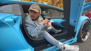 SHOがSHIMIZUさんのランボルギーニの中でカップヌードルを食べたら大変な事態に...