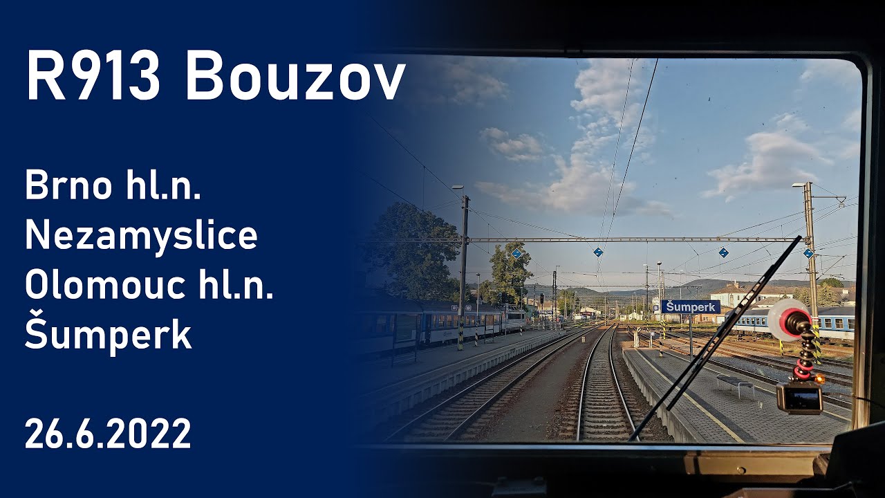 OČIMA STROJVŮDCE: R 913 Bouzov (26.6.2022)