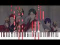 【Synthesia】金色千夜夢舞台|紅月| Piano