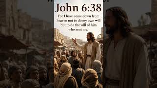John 6:38 - For I have come down from heaven not to do my own will but to do the will of him who sen