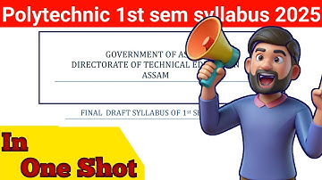 Polytechnic 1st sem syllabus 🤗 - by PPG | polytechnic syllabus Assam 