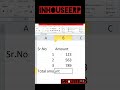 Excel Tricks & Shortcut of Sum || Excel_Shorts_Video || #shorts #exceltricks #excel #exceltips