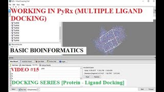 Working in PyRx [Multiple Ligand Docking] #PyRx #BasicBioinformatics #Docking #Bioinformatics