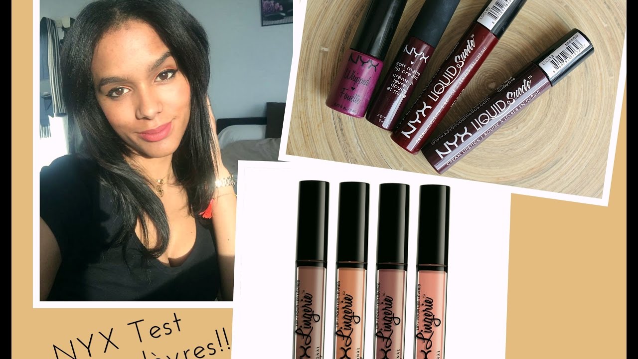 Nyx Rouge à Lèvres Swatch Lingerie Liquid Suede Soft Matte Lip Cream Métisse