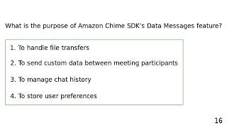 Amazon Chime SDK - Quiz