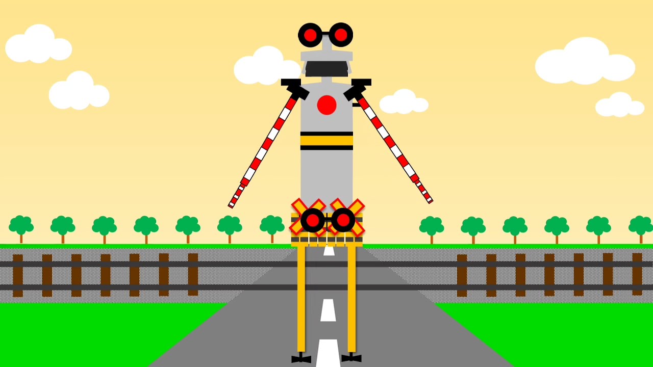 Train Crossing превращается в гигантского робота (Megazord)