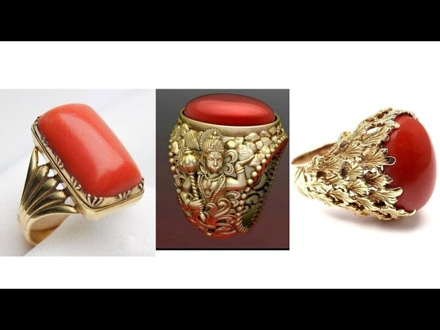 Certified Natural Tringle Red Coral( Moonga )Vedic Astrology Panchdhatu Ring  | eBay