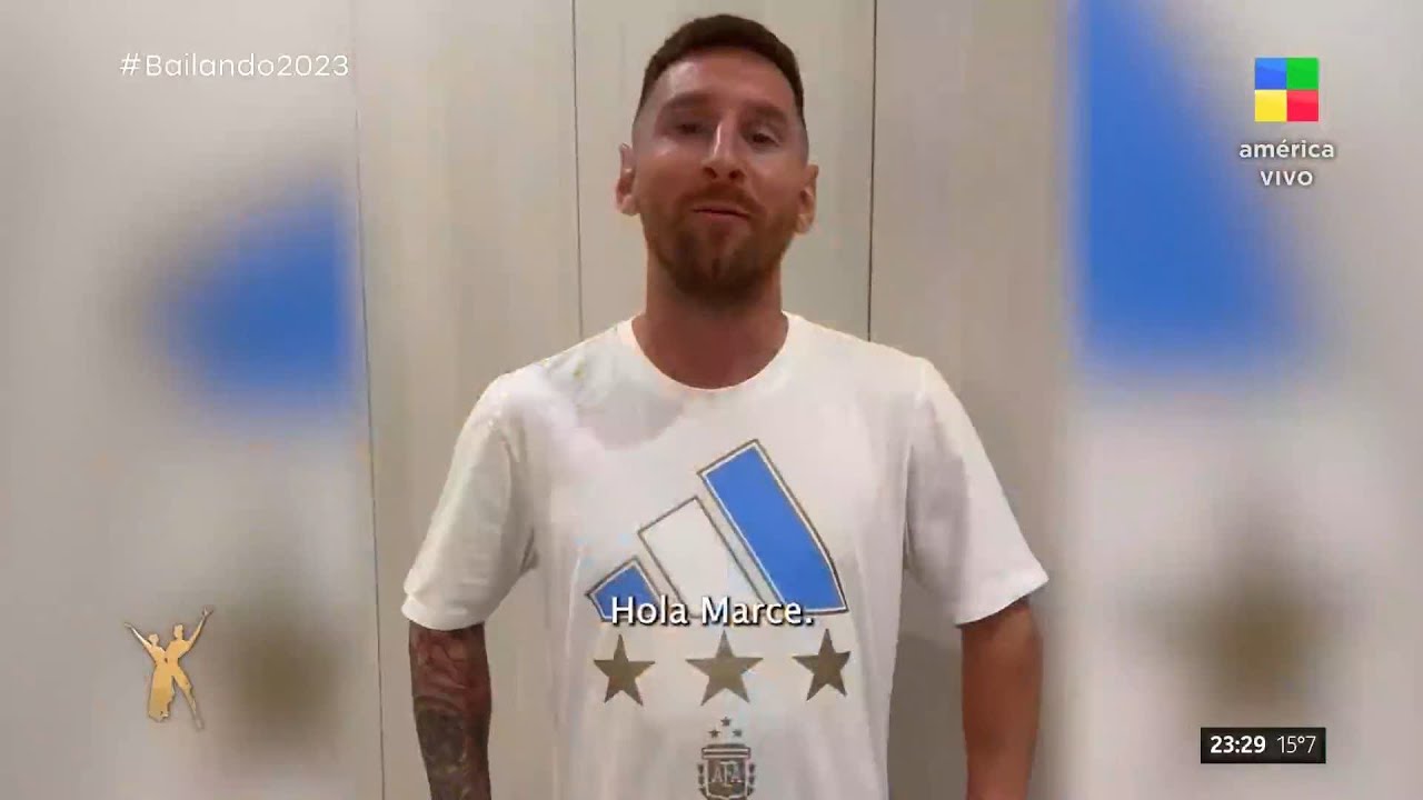 El saludo de Leo Messi a Marcelo Tinelli a un año de ser campeones del mundo en Qatar 2022