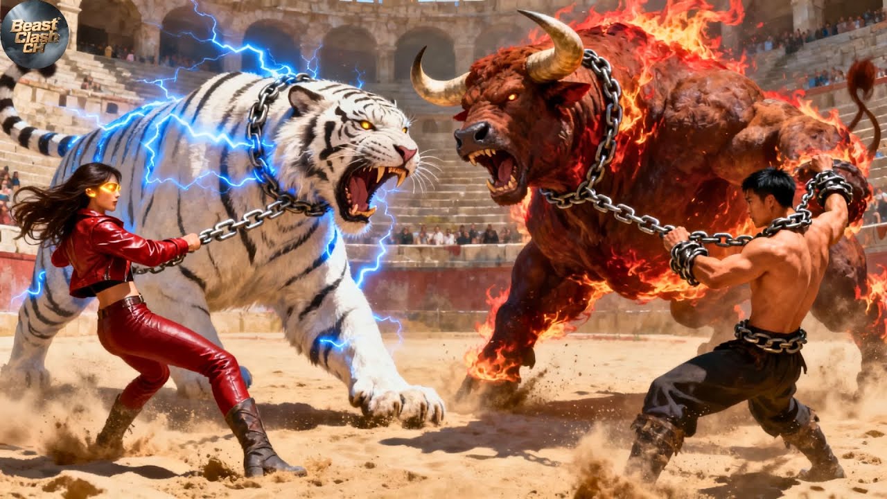 🔥 Tiger vs Iron Bull | Wild Animal Fights | Shocking Outcome!