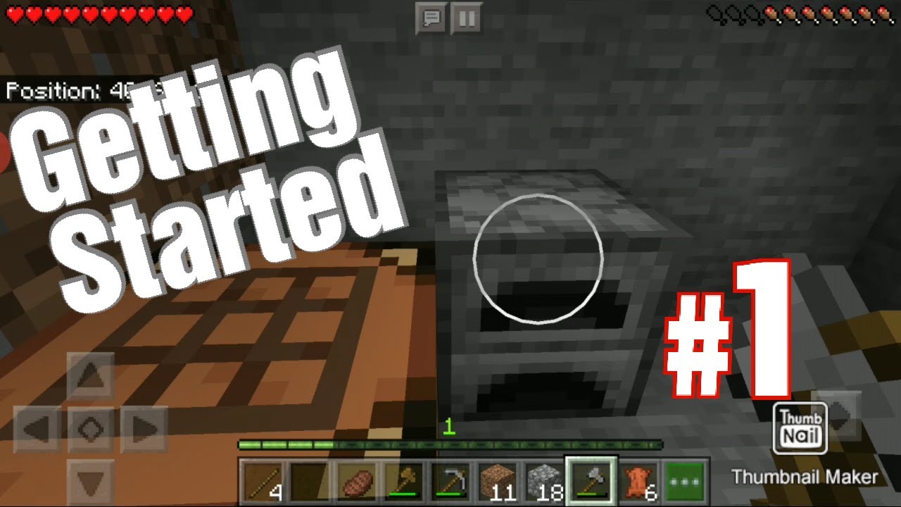 Getting Started . Minecraft pocket edition tutorial Ep. 1 - YouTube