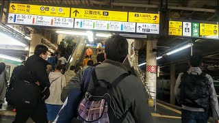 《乗り換え》上野駅、JR常磐線快速から山手線・京浜東北線へ。 Ueno