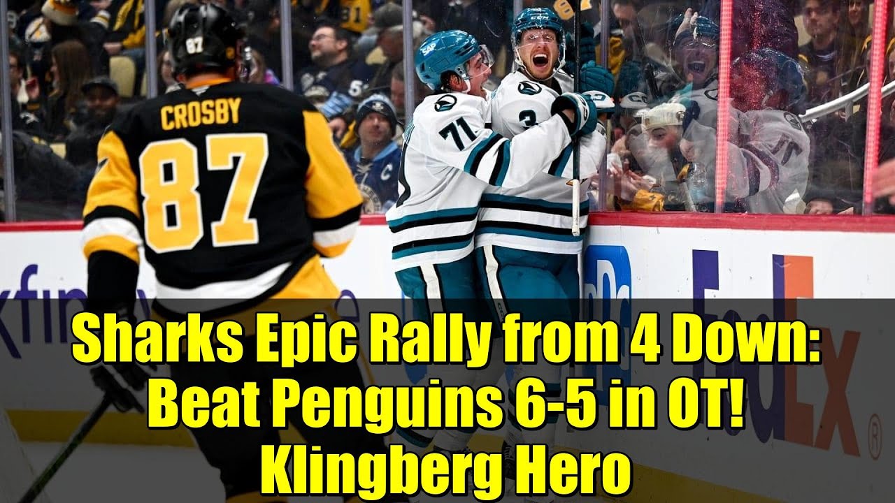 «Шаркс» совершили эпический камбэк, отыгравшись с отставания в 4 очка: обыграли «Пингвинз» со сче...