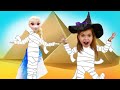 Игры для девочек - Спасаем Эльзу из Холодного Сердца! Ведьмочка Юлли в пустыне – Видео для детей.