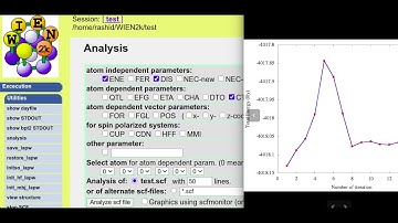 WT08: Analyze SCF file using w2web in WIEN2k