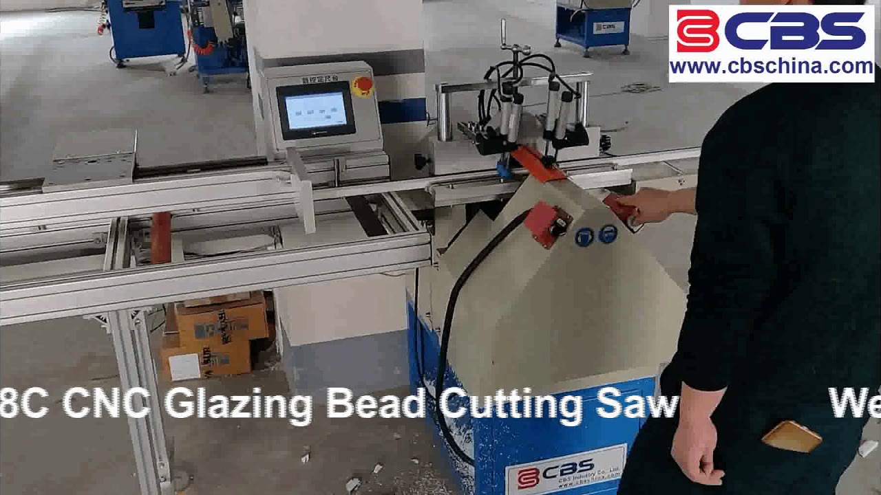 upvc window cnc glazing bead cutting saw YouTube
