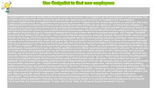 How to : Use Craigslist to find new employees