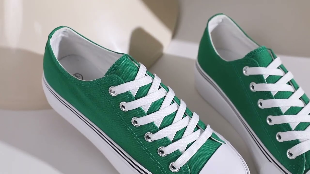 Platform Sneakers for Women White Platform Shoe Non Slip Black Fashion Canvas Sneakers