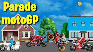 Parade MotoGP menuju sirkuit Mandalika versi animasi
