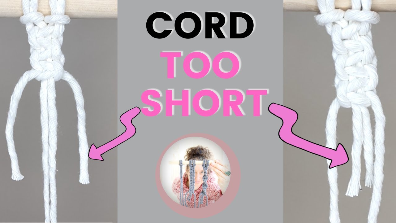 Macrame cord too short!!! How to add more cord - Square Knot 