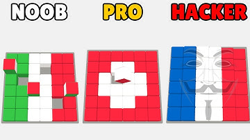 NOOB vs PRO vs HACKER in Roll and Color