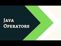 Java operators #javaoperators #javatutorial