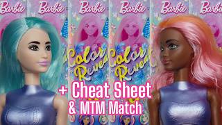 Unboxing New Barbie Color Reveal Mermaids - Review, Rebody, Restyle plus Cheat Sheet & Explanation