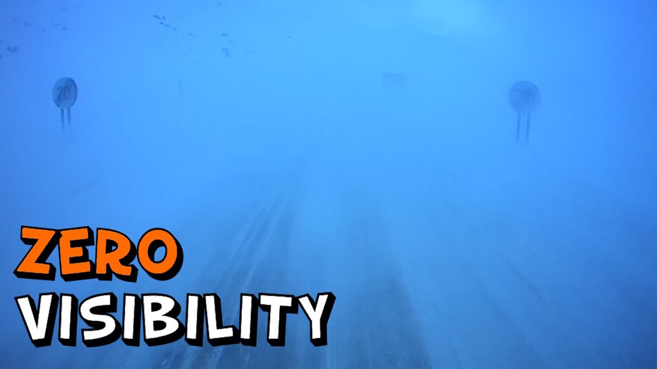 Truck Battles Extreme Snow on a Norwegian Mountain Pass