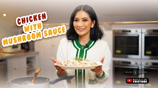 Easy Cooking Chicken With Mushroom Sauce Ala Rozma Suhardi