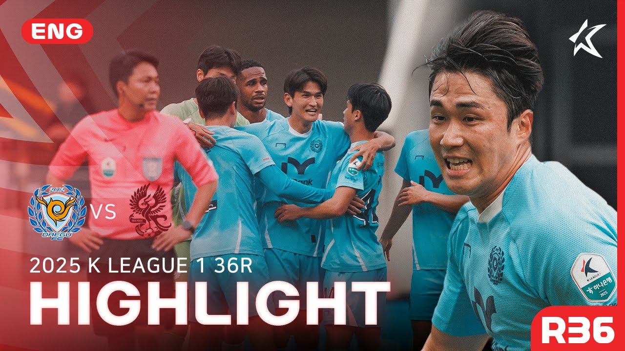 [ENG] K LEAGUE 1 R36 Daegu vs Gwangju 5Min H/L