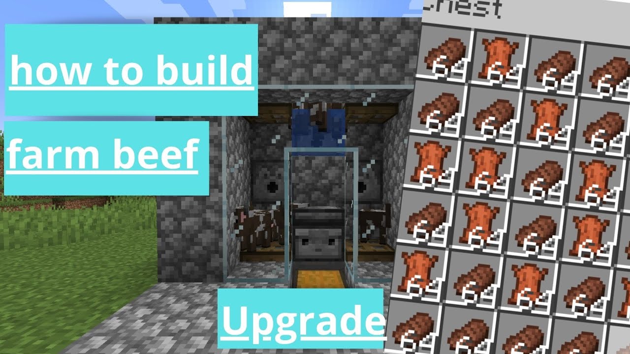 Upgrade: how to build farm beef in minecraft java - YouTube