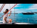 Sailing with Superyachts and Charter Boats in the bay of Palma de Mallorca.  #42