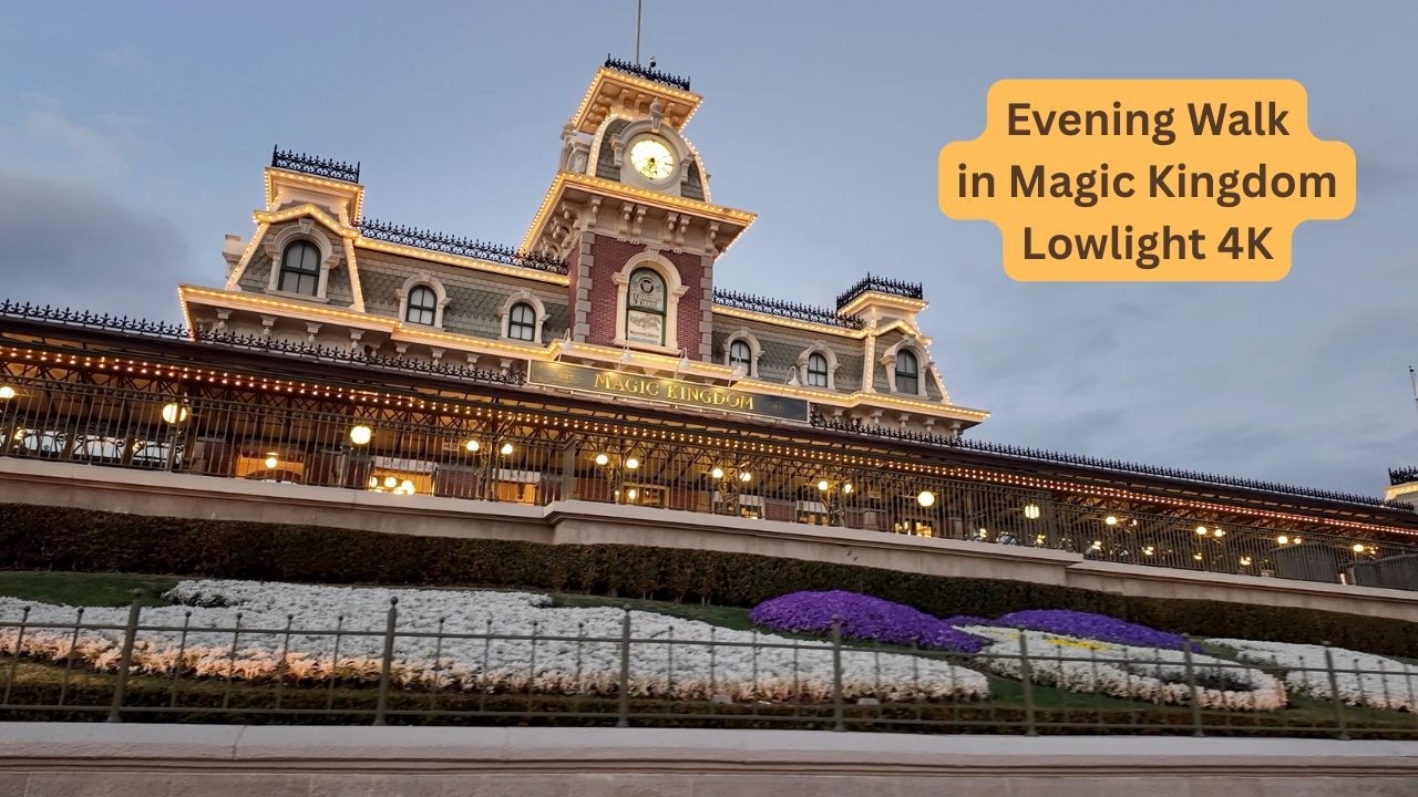 Night walk at ￼Disneys Magic Kingdom. 🌙✨
