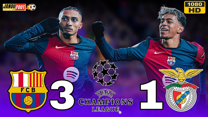 ملخص مباراة برشلونة ضد بنفيكا 1-3  إياب دوري ابطال اوروبا - تألق يامال - تعليق حفيظ الدراجي