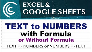 How to Convert Text to Number in Excel & Google Sheets