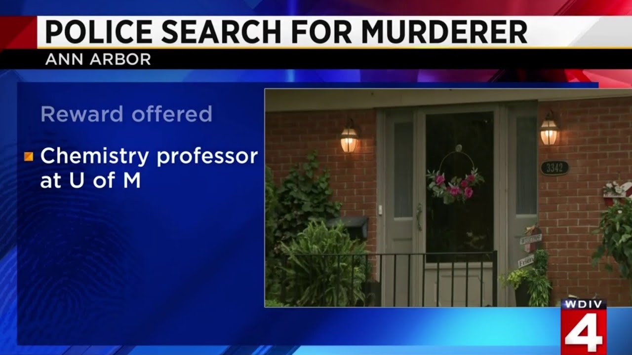 Reward offered in search for former University of Michigan professor's killer
