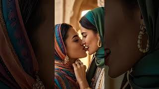 Lovely kiss of hijab shy women Sweet kiss of nurse angel women 01 #romance #romantic #woman #nurse