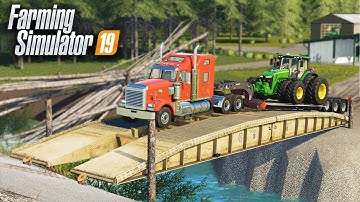FS19- BRIDGE BUILDING WITH STEEL BRIDGE! AFTER MANY FAILS, WE NOW HAVE A WORKING BRIDGE