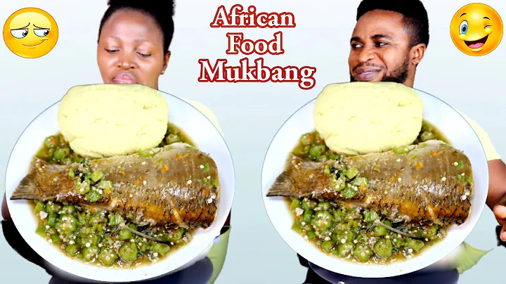 BIG BITE CHALLENGE | FUFU AND OILLESS OKRO SOUP MUKBANG | AFRICAN FOOD MUKBANG