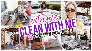 BACKYARD MAKEOVER! EXTREME CLEAN WITH ME! TWO DAY CLEANING MOTIVATION SUMMER 2020 @BriannaK