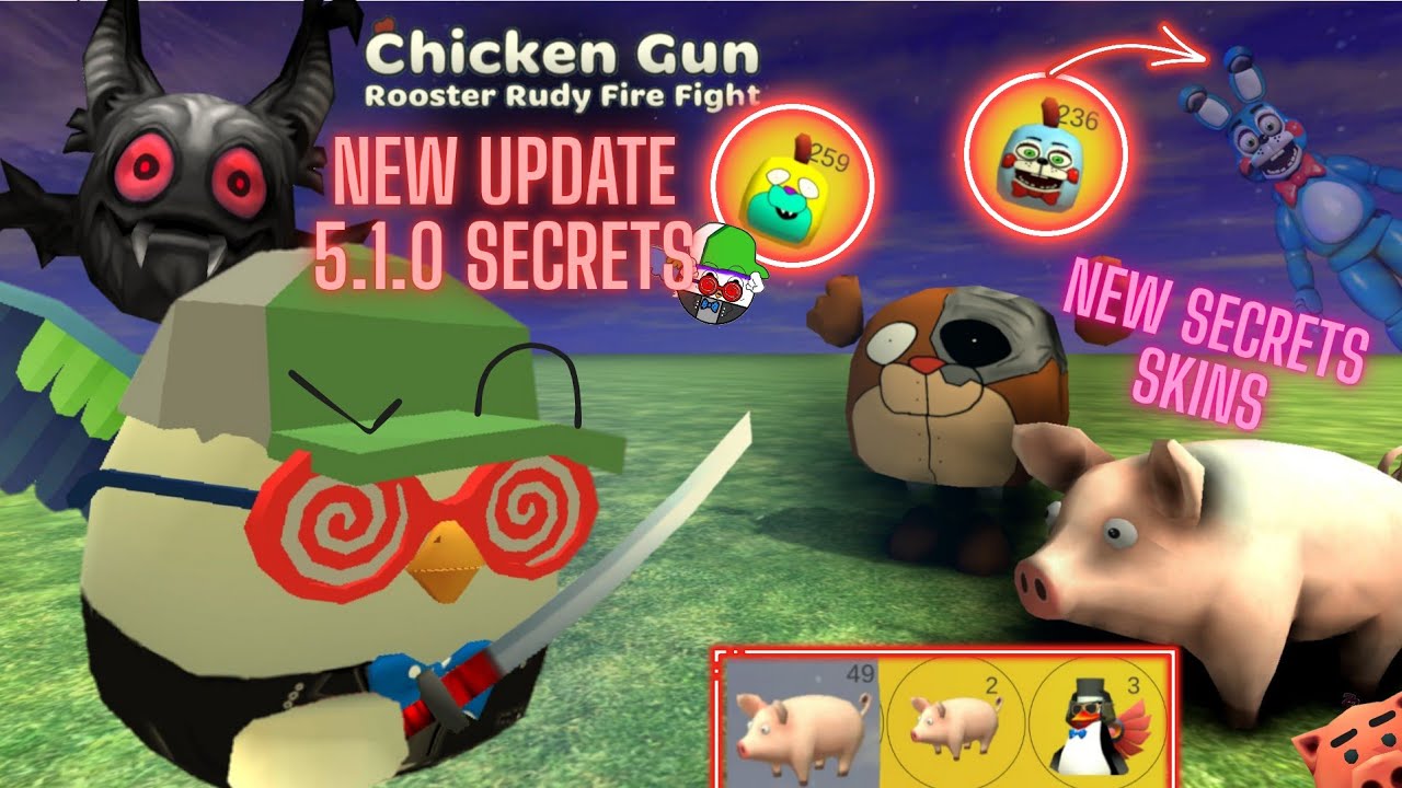 CHICKEN GUN: НОВОЕ ОБНОВЛЕНИЕ 5.1.0, НОВЫЕ СЕКРЕТЫ И МОНСТРЫ 5.1.02