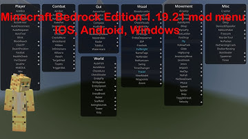 Minecraft Bedrock Edition 1.19.21 Mod Menu: IOS, Android, Windows